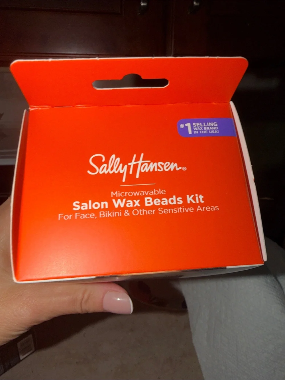 Sally Hansen Wax Your Puss Orange and White Camera Accessory tool & cream